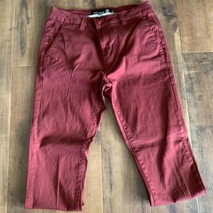 RSQ burgundy chino skinny pants size 32x30